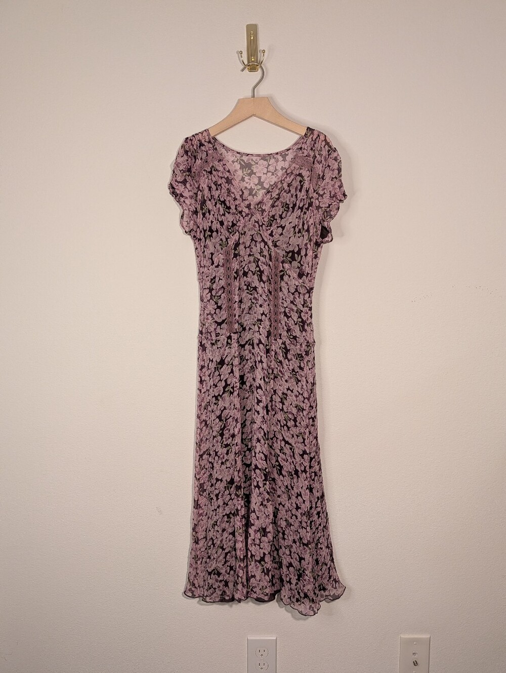 Vintage Silk Midi Dress - Picture 1 of 8